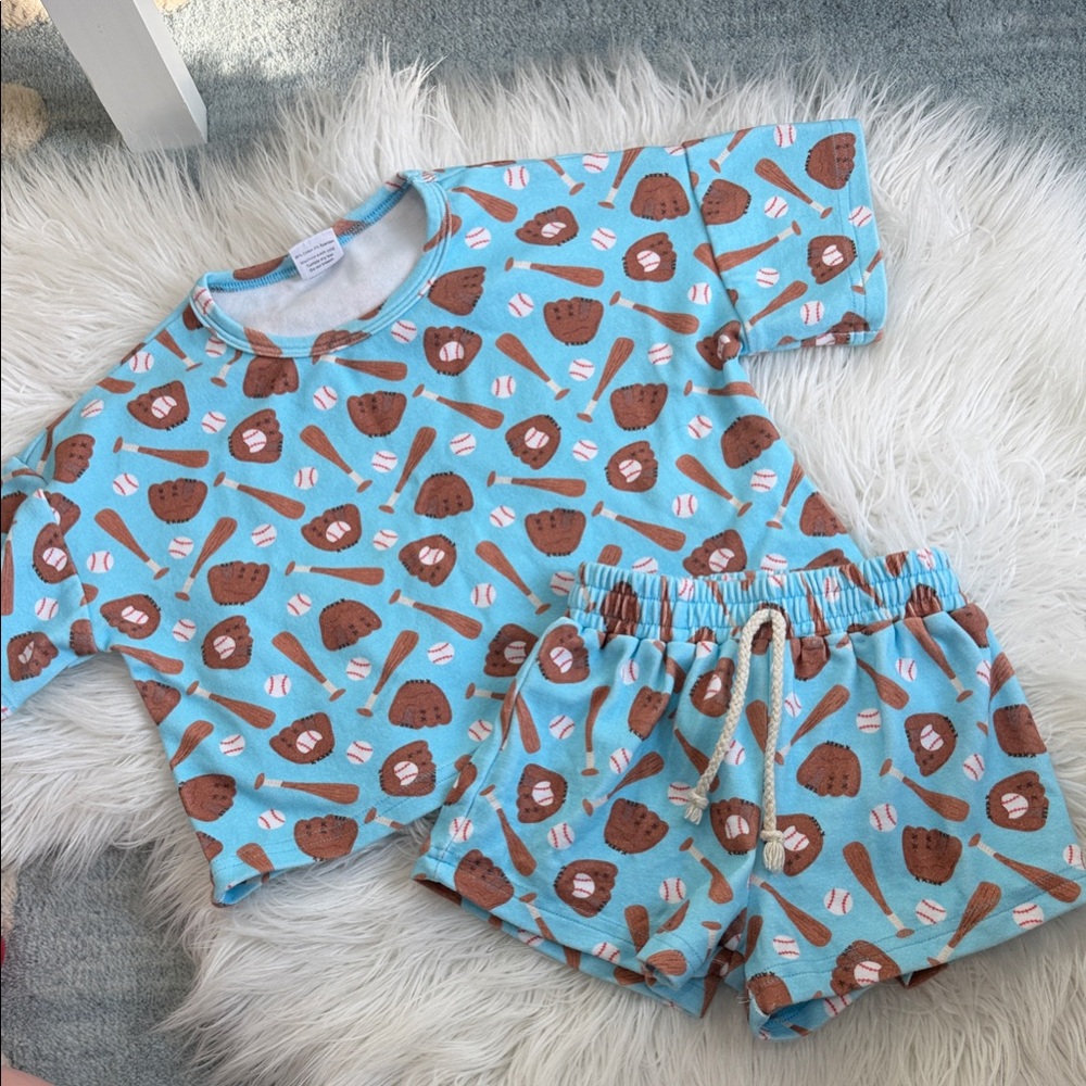 Little One Shop Baseball Slouchy Set